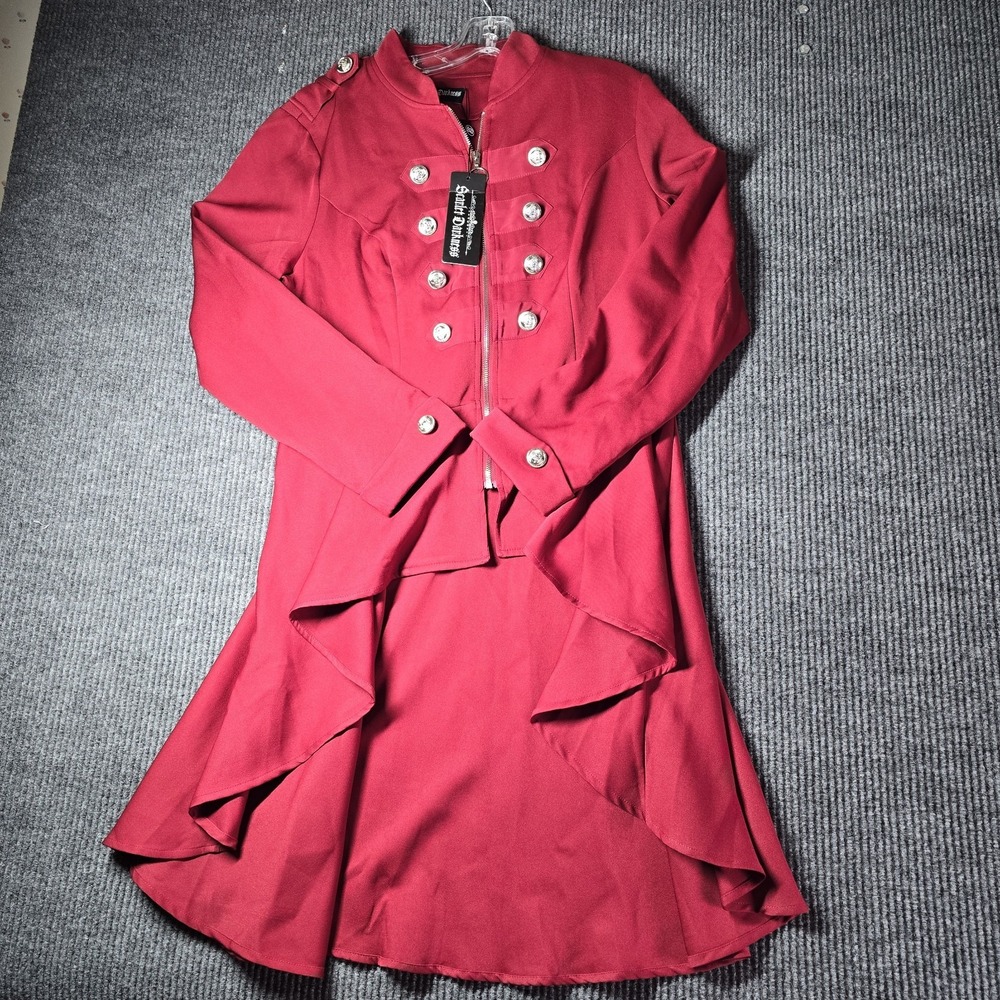 NWT Scarlet Darkness Coat/Top Large Red Victorian Gothic Steampunk Dark Romance